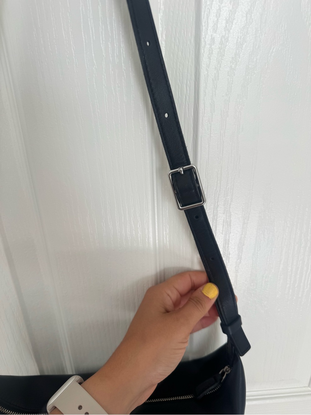 Madewell Black Leather Crescent Sling Bag - Picture 5 of 8